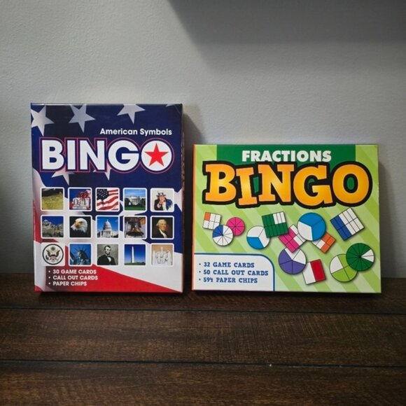 Bingo Fractions And American Symbols Games - Picture 1 of 5